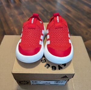 adidas Kids Red and White Sneakers